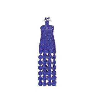 Simon Miller Sparkle Crochet Halter Dress in Deep Purple